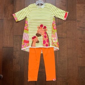 Embellished Embroidered Giraffe Appliqué Set